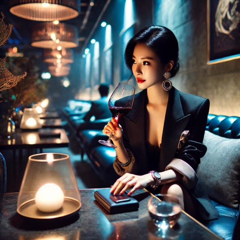 korean girl dating at a Café in Seongsu-dong