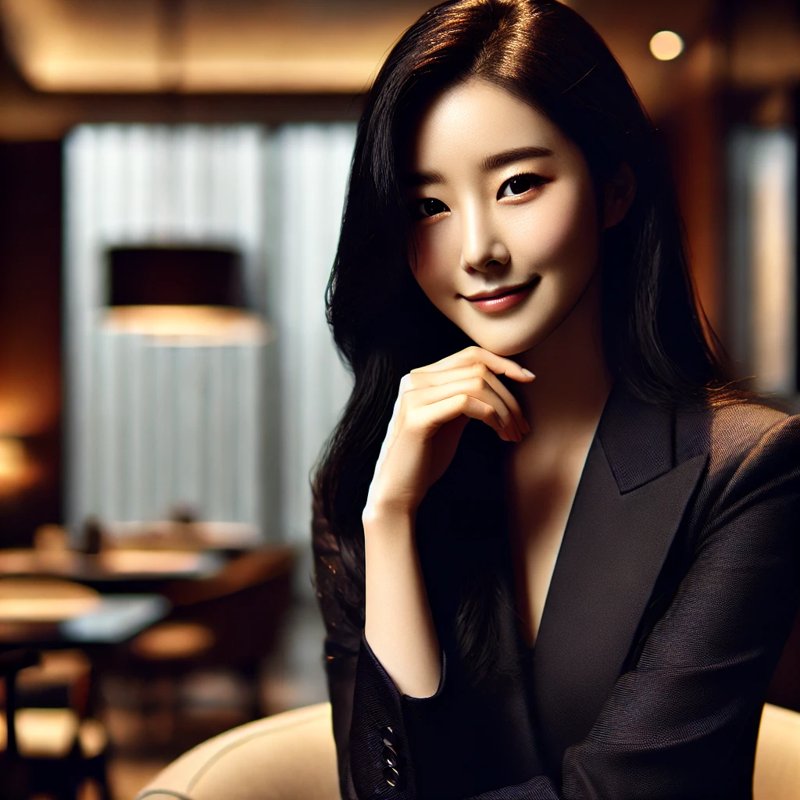 korean girl dating at a Café in Seongsu-dong